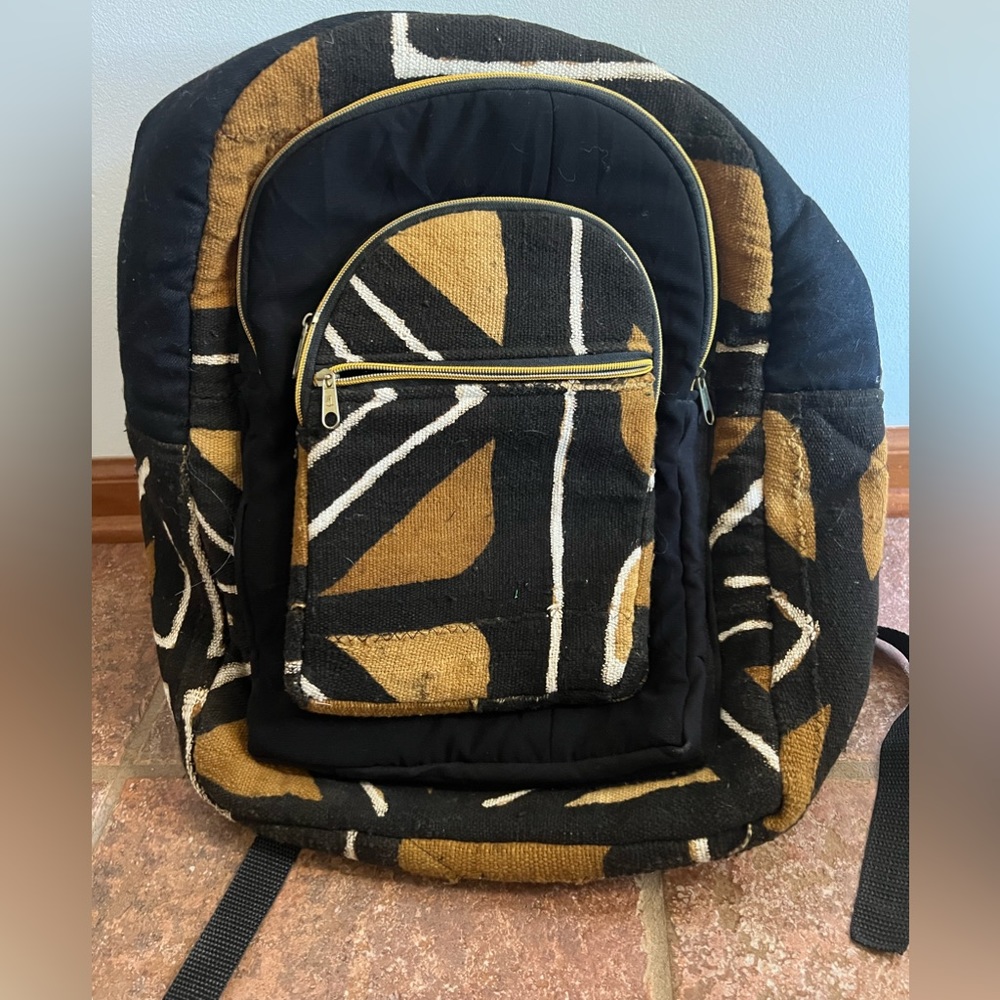Authentic African mudcloth backpack